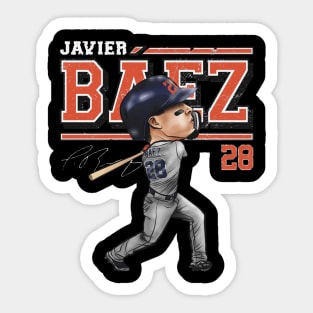 Javier Baez Detroit Cartoon Sticker